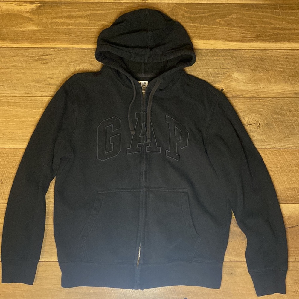 Black gap zip up hoodie